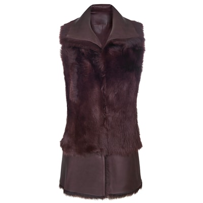 Ikeme Kadın Çift Taraflı Kürk Yelek