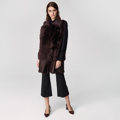 Ikeme Kadın Çift Taraflı Kürk Yelek