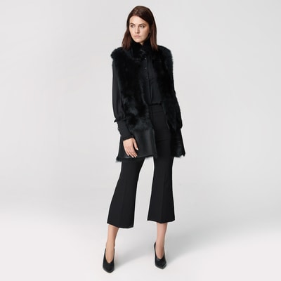 Ikeme Kadın Çift Taraflı Kürk Yelek