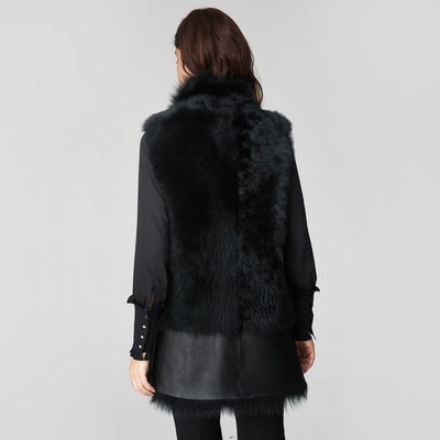 Ikeme Kadın Çift Taraflı Kürk Yelek