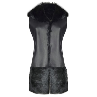 Ikeme Kadın Çift Taraflı Kürk Yelek