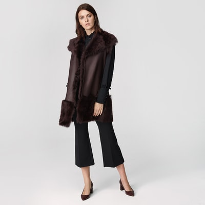 Ikeme Kadın Çift Taraflı Kürk Yelek