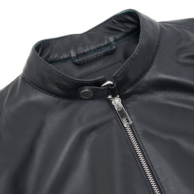 Ilaria Lacivert Kadın Deri Ceket