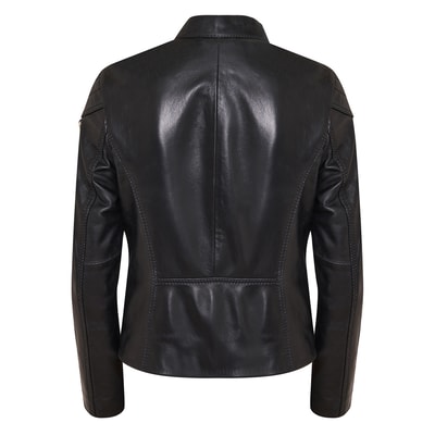 Ilaria Lacivert Kadın Deri Ceket