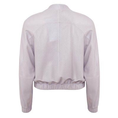 Iniga Light Rose Kadın Perforeli Deri Bomber Ceket