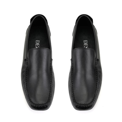 Isaac Siyah Erkek Deri Loafer