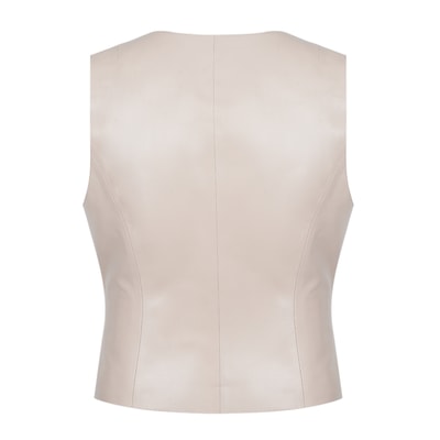 Itala Bej Kadın Deri Yelek