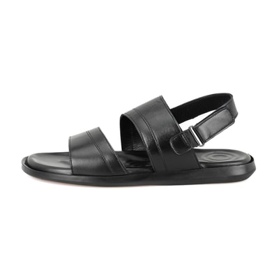 Jack Siyah Erkek Deri Sandalet