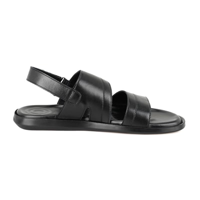 Jack Siyah Erkek Deri Sandalet