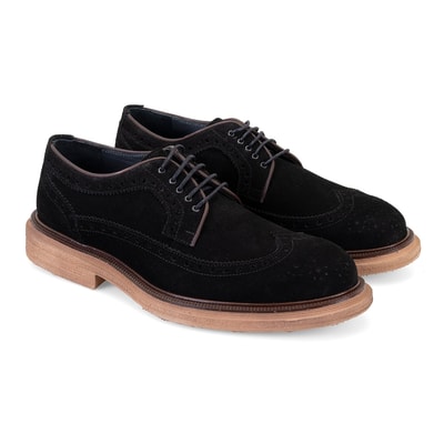 Jagger Siyah Erkek Süet Deri Klasik Ayakkabı