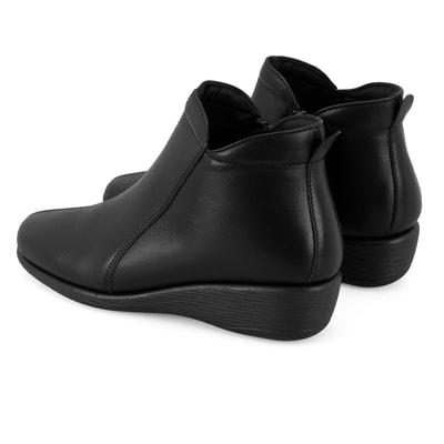 Jalyn Siyah Kadın DesaComfort Fermuarlı Deri Bot