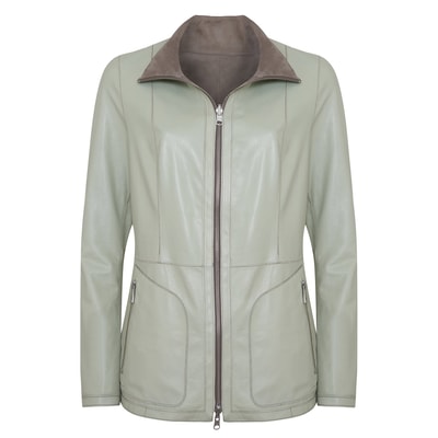 Jane Kadın Çift Taraflı Süet Deri Pardösü