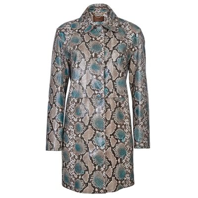 Jascha Kadın Yılan Baskılı Deri Kaban