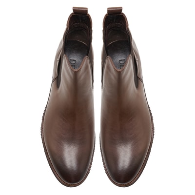 Jimbo Kahve Erkek Yandan Lastikli Deri Chelsea Bot