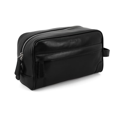 Jonatan Siyah Erkek Deri Kozmetik El Çantası