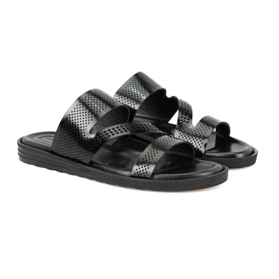 Joseph Siyah Erkek Deri Terlik