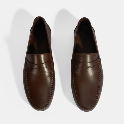Jovian Kahve Erkek Deri Slip-On Loafer