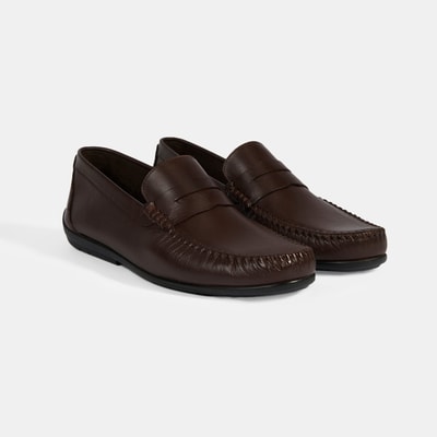 Jovian Kahve Erkek Deri Slip-On Loafer