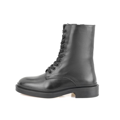 Juan Siyah Kadın Fermuarlı Deri Bot