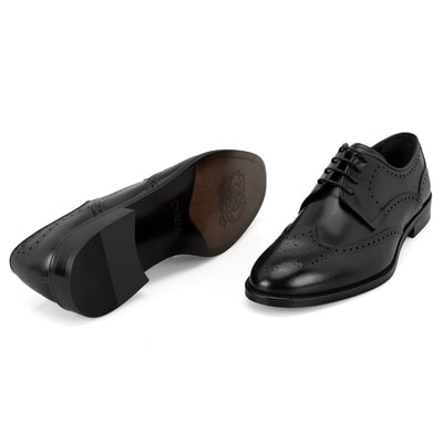 Judah Siyah Erkek Deri Klasik Ayakkabı