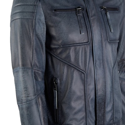 K-9061 ERKEK DERİ MONT, MAVİ, S