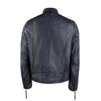 K-9061 ERKEK DERİ MONT, MAVİ, S