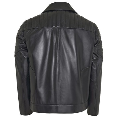 K12779 ERKEK DERİ CEKET, SIYAH, XS