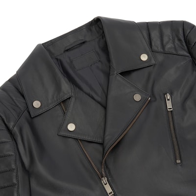 K12779 ERKEK DERİ CEKET, SIYAH, XS