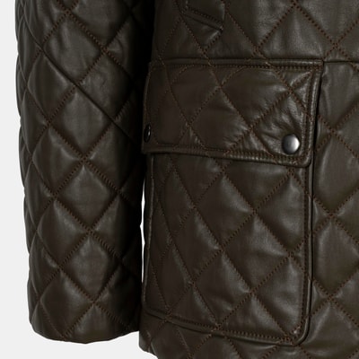 K14998 ERKEK KAPİTONELİ DERİ MONT