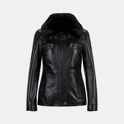 K15007 KADIN KÜRK YAKA MONT