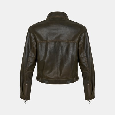 K15028 KADIN DERİ BOMBER CEKET