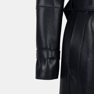 K15055 ERKEK DERİ TRENÇKOT