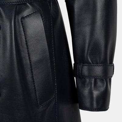 K15055 ERKEK DERİ TRENÇKOT