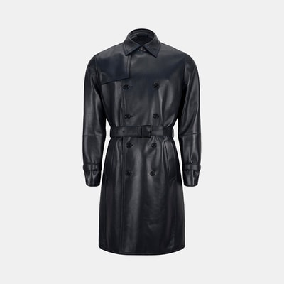 K15055 ERKEK DERİ TRENÇKOT