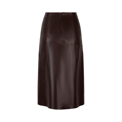 K15061 KADIN DERİ ETEK