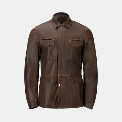 K15139 ERKEK DERİ CEKET-E