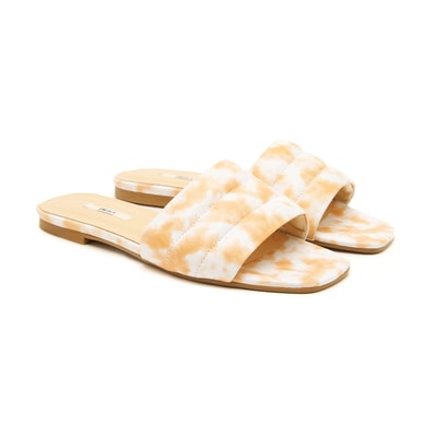 Kadın Batik Desenli Deri Terlik