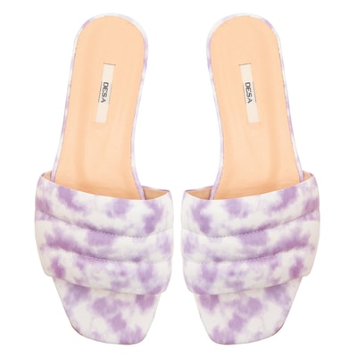 Kadın Batik Desenli Deri Terlik