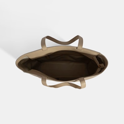 Kadın Bej Deri Omuz Çantası