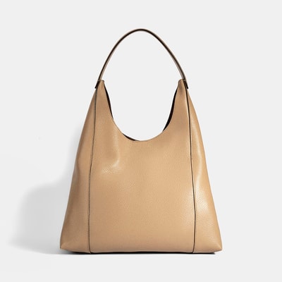 Kadın Bej Deri Omuz Çantası