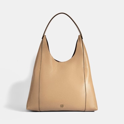 Kadın Bej Deri Omuz Çantası