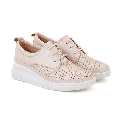 Kadın Bej DesaComfort Deri Günlük Ayakkabı