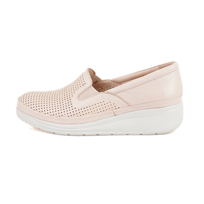 Kadın Bej Dolgu Topuklu Deri DesaComfort Günlük Ayakkabı