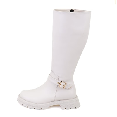 Kadın Bej Fermuarlı Çizme