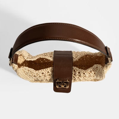 Kadın Bej Monogram Logolu Omuz Çantası 