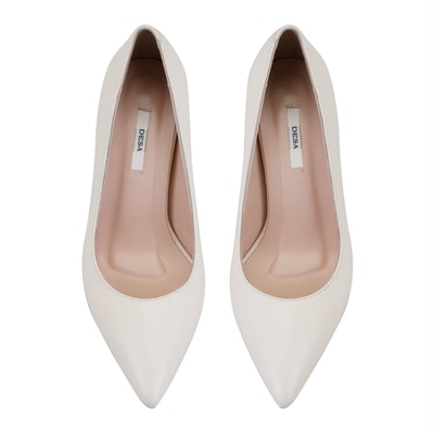 Kadın Bej Napa Deri Stiletto