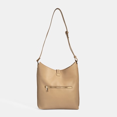 Kadın Bej Püskül Detaylı Omuz Çantası