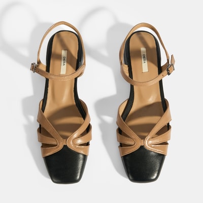 Kadın Bej Slingback Deri Günlük Ayakkabı