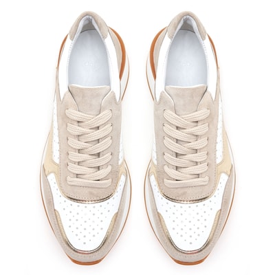 Kadın Bej Süet Deri Spor Ayakkabı