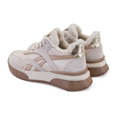 Kadın Bej Süet Deri Spor Ayakkabı